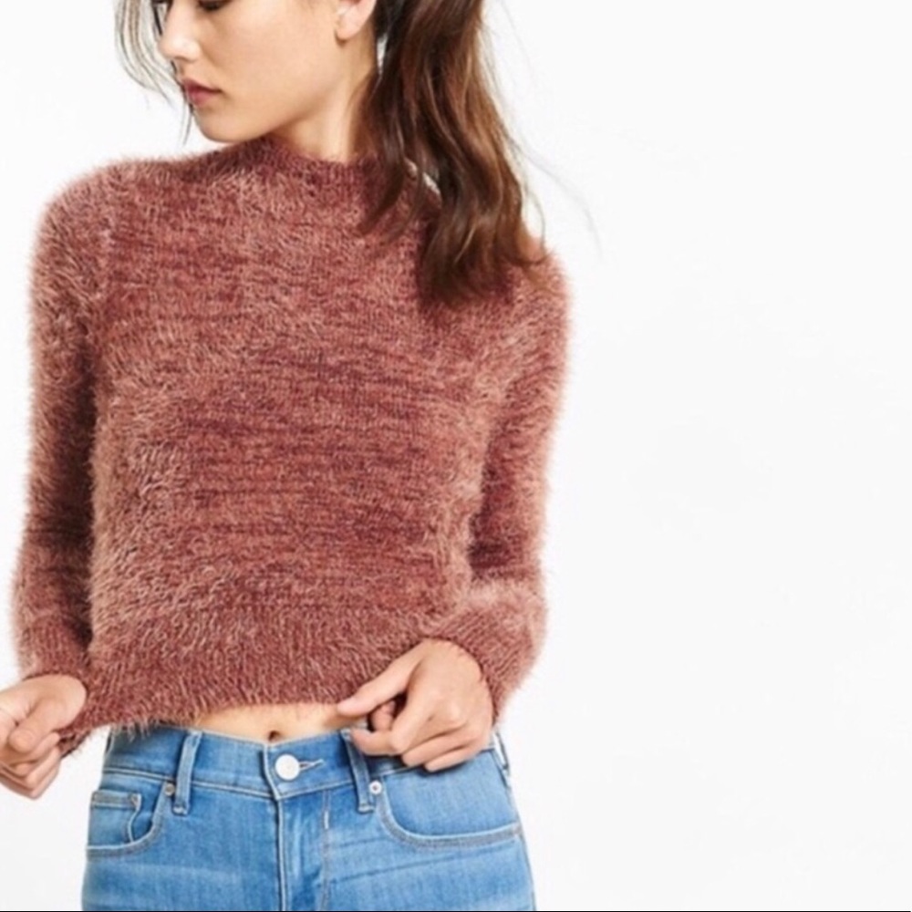 Express fuzzy sweater
